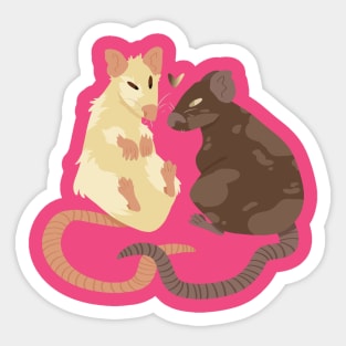 Rat Couple Sticker